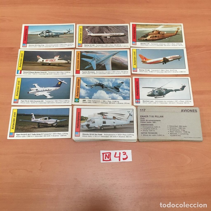 Coleccionismo cromos antiguos: Lote de cromos de aviones - Foto 1