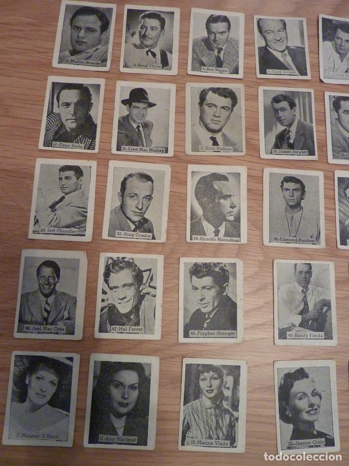 Coleccionismo cromos antiguos: 44 CROMOS ACTORES Y ACTRICES - Foto 2