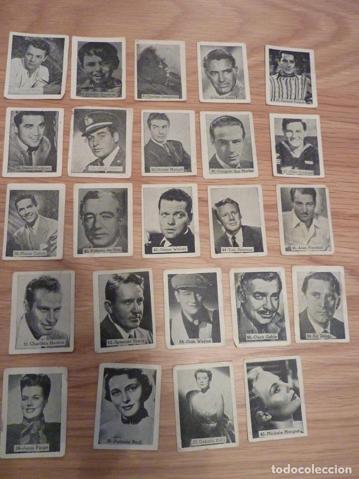 Coleccionismo cromos antiguos: 44 CROMOS ACTORES Y ACTRICES - Foto 3