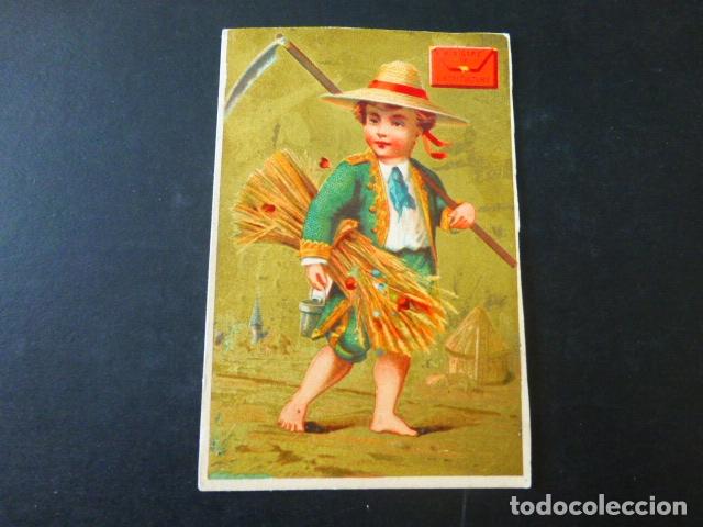 Coleccionismo cromos antiguos: CAMPESINO ANTIGUO CROMO SIGLO XIX