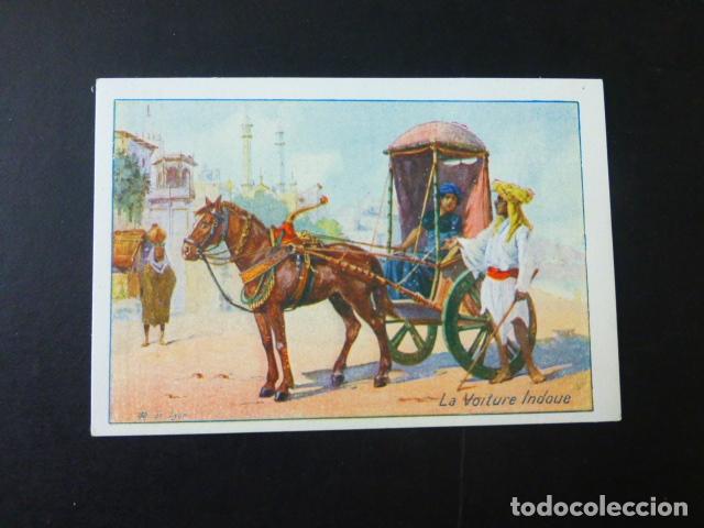 Colecionismo Cromos antigos: COCHE INDIO ANTIGUO CROMO SIGLO XIX