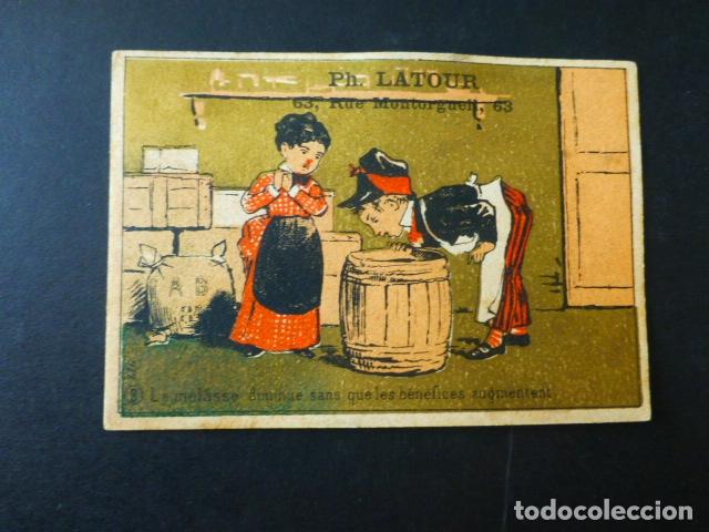 Collezionismo Figurine antiche: EN EL ALMACEN ANTIGUO CROMO SIGLO XIX