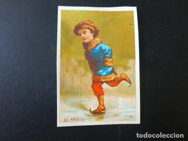 Collezionismo Figurine antiche: EL FRIO ANTIGUO CROMO SIGLO XIX