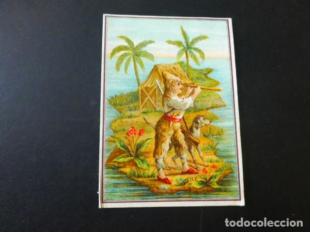 Colecionismo Cromos antigos: EN LA ISLA ANTIGUO CROMO SIGLO XIX
