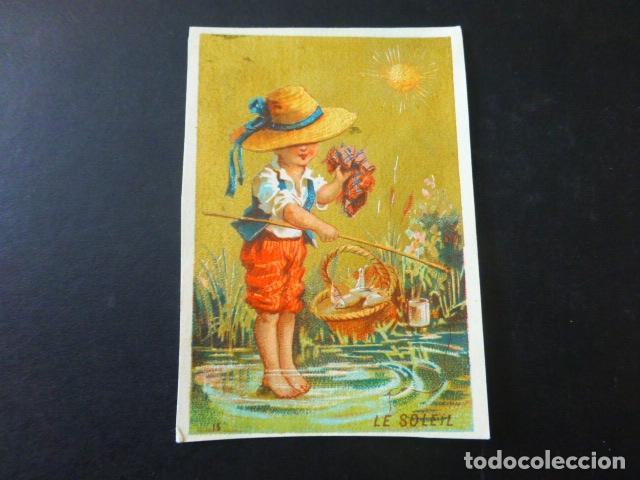 Colecionismo Cromos antigos: PESCADOR ANTIGUO CROMO SIGLO XIX