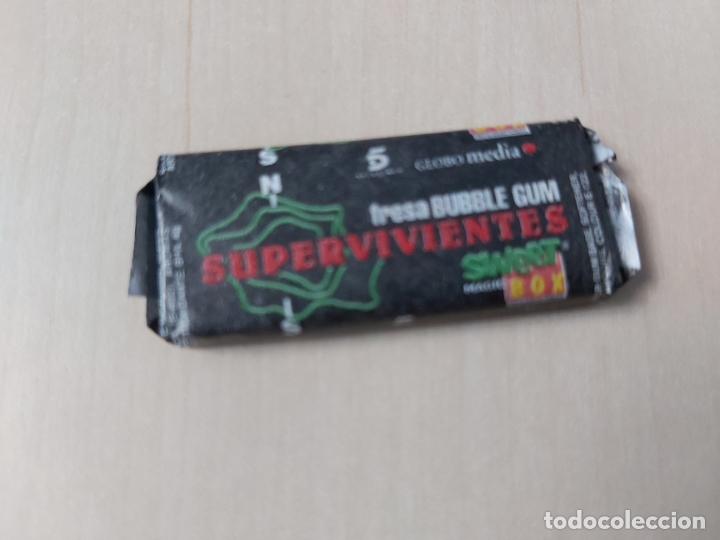 Coleccionismo cromos antiguos: CROMO ADHESIVO PEGATINA CHICLE SUPERVIVIENTES GLOBOMEDIA BUBBLE GUM SIN ABRIR
