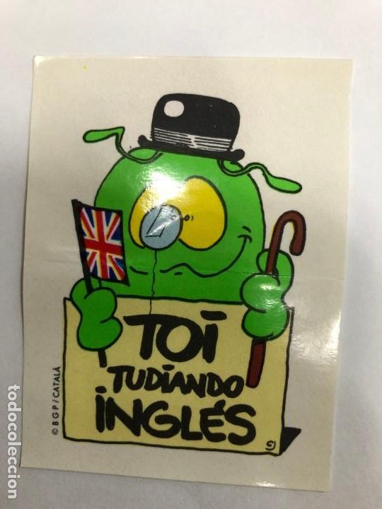 Colecionismo Cromos antigos: CROMO ADHESIVO PANRICO SERI TOIS CON TRASERA TOI TUDIANDO INGLES