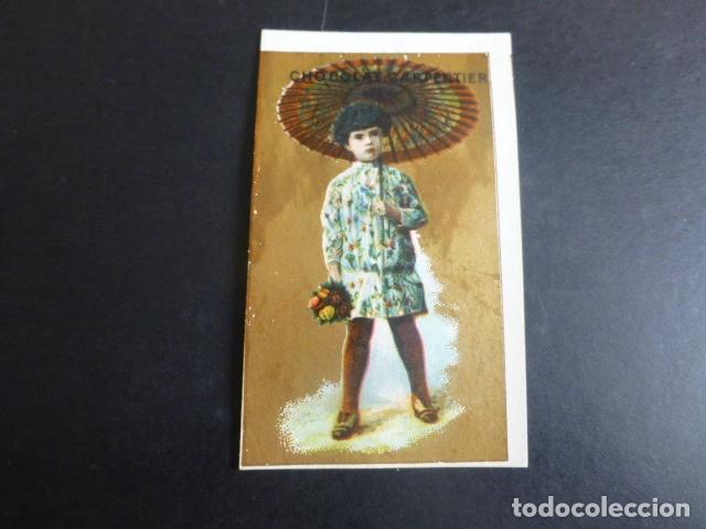 Coleccionismo Cromos antiguos: NI&Ntilde;A CON SOMBRILLA CROMO SIGLO XIX