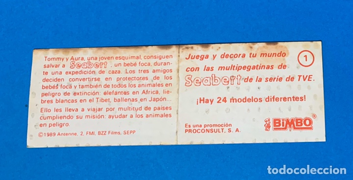 Coleccionismo cromos antiguos: Cromo Bimbo Seabert N&deg; 1 - Foto 2