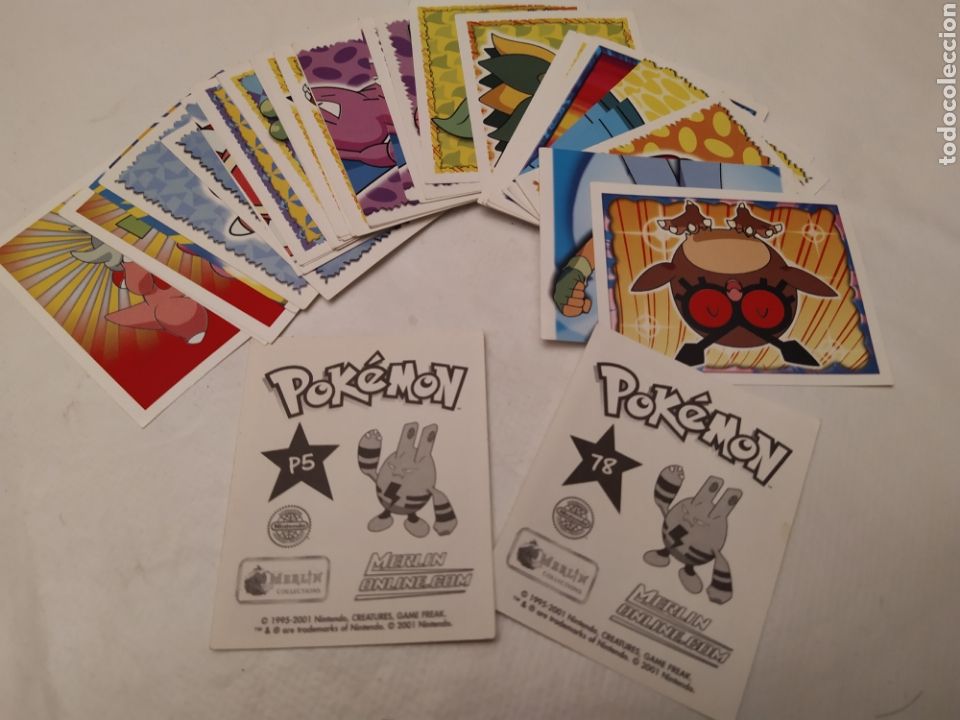 Collectionnisme Cartes &agrave; collectionner anciennes: Lote 25 cromos.POK&Eacute;MON.Nintendo.Merlin collection.1995-2001