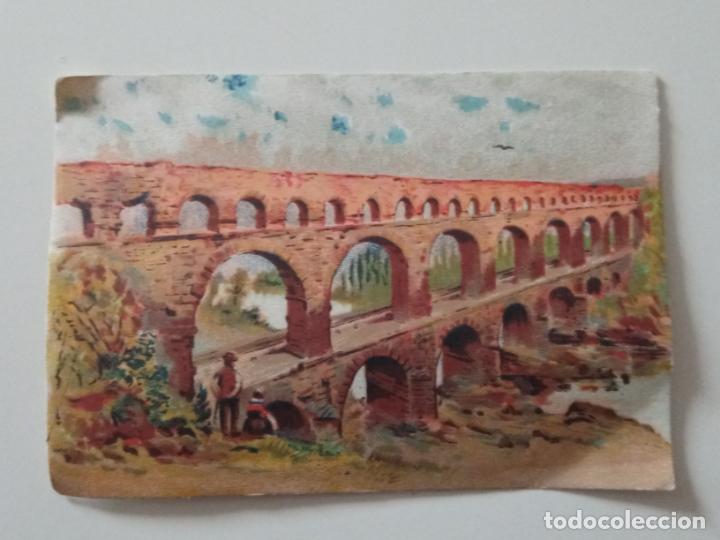 Coleccionismo Cromos antiguos: Cromo El puente de Gard (La Felicidad. Julio Mart&iacute;nez Arias)