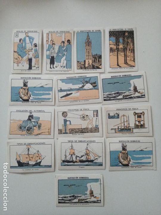 Colecionismo Cromos antigos: 14 cromos Colecci&oacute;n de chocolates Rodr&iacute;guez Serrano