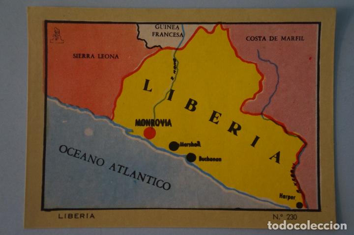 Coleccionismo cromos antiguos: CROMO DE LIBERIA DESPEGADO N&ordm; 230 A&Ntilde;O 1962 DEL ALBUM COLECCION UNIVERSAL DE ALES