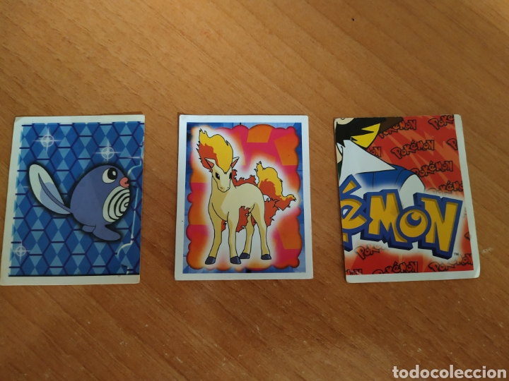Collectionnisme Cartes &agrave; collectionner anciennes: Lote 3 cromos POKEMON.MERLIN collections.1999.