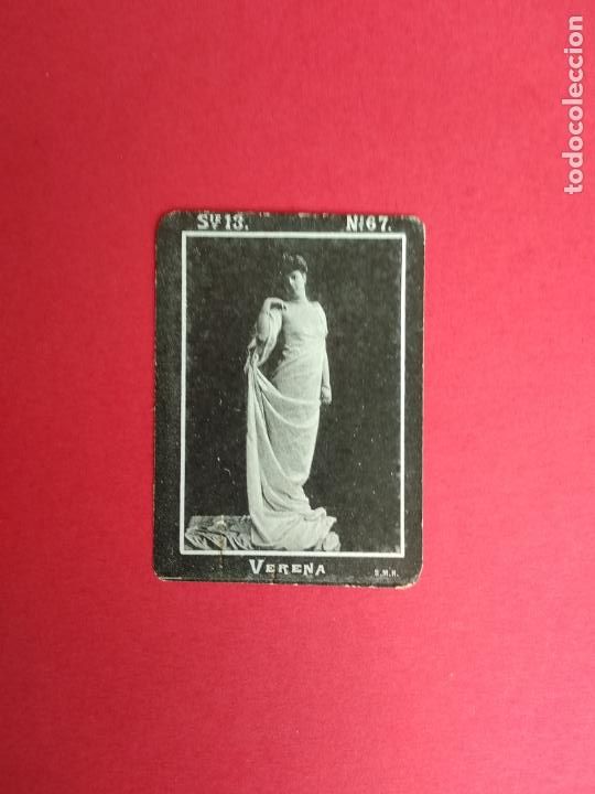 Colecionismo Cromos antigos: FOTOTIPIA CAJAS DE CERILLAS SERIE N&ordm; 13 CROMO N&ordm; 67 VERENA