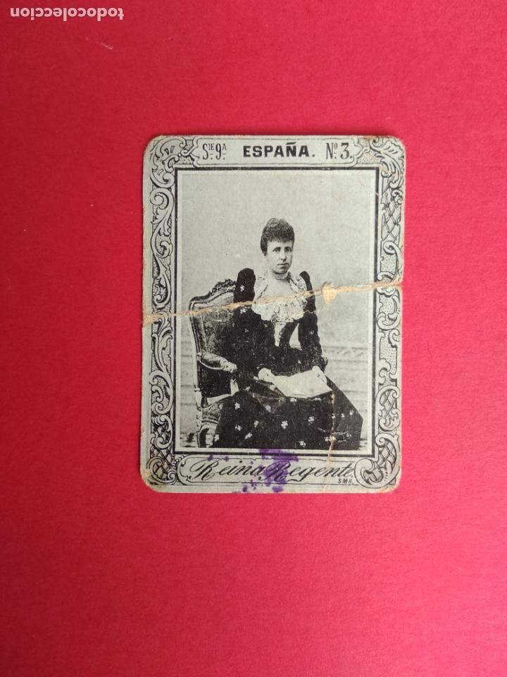 Coleccionismo cromos antiguos: FOTOTIPIA CAJAS DE CERILLAS SERIE N&ordm; 9 CROMO N&ordm; 3 REINA REGENTE ESPA&Ntilde;A