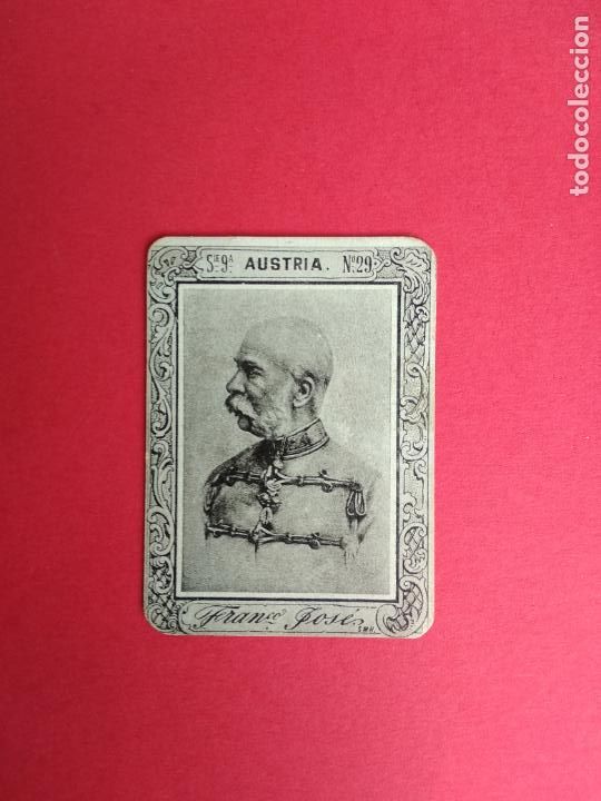 Collezionismo Figurine antiche: FOTOTIPIA CAJAS DE CERILLAS SERIE N&ordm; 9 CROMO N&ordm; 29 FRANCO JOSE AUSTRIA