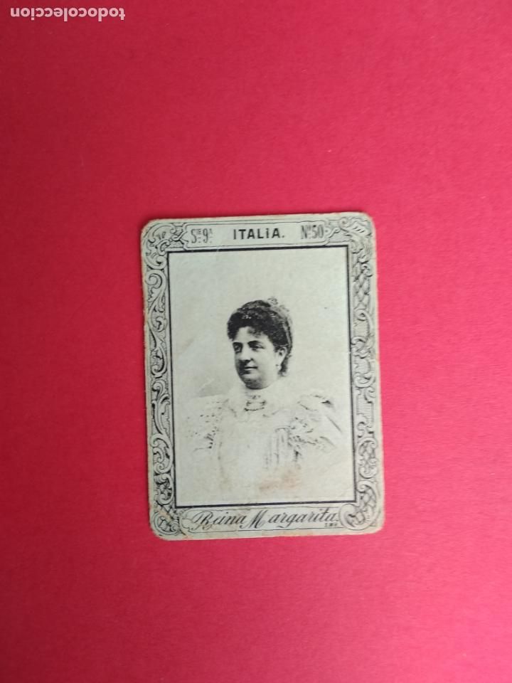 Coleccionismo cromos antiguos: FOTOTIPIA CAJAS DE CERILLAS SERIE N&ordm; 9 CROMO N&ordm; 50 REINA MARGARITA ITALIA