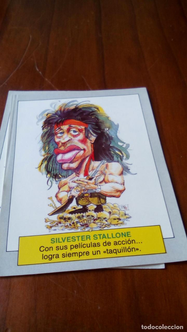 Coleccionismo cromos antiguos: cromo karikatas SILVESTER STALLONE - Foto 1
