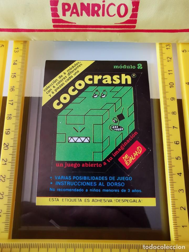 Coleccionismo cromos antiguos: CROMO PEGATINA COCOCRASH DE EVALAND COCO-CRASH M&Oacute;DULO 2 VERDE - Foto 1