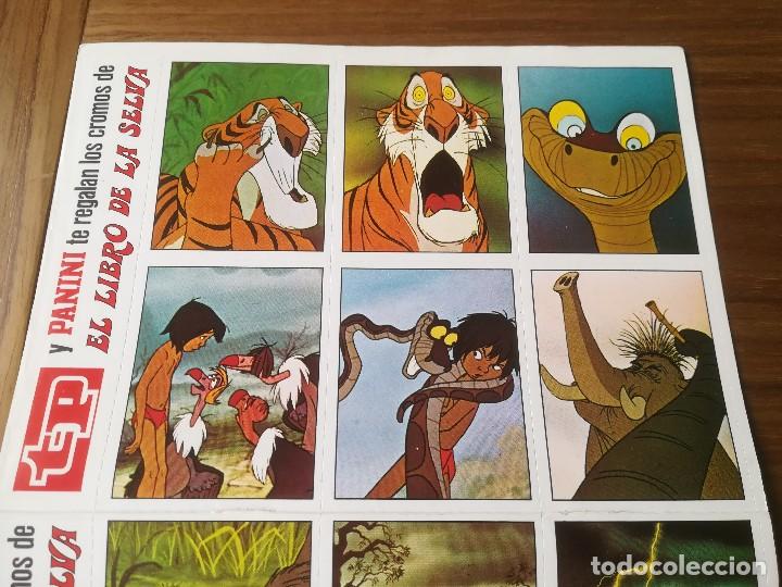 Coleccionismo cromos antiguos: HOJA 12 CROMOS PEGATINAS EL LIBRO DE LA SELVA OBSEQUIO DE TP TELEPROGRAMA PANINI 1986 - Foto 2