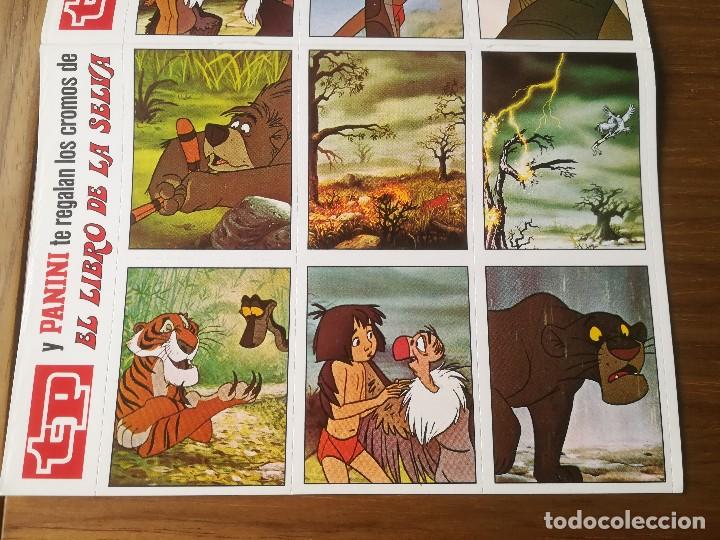 Coleccionismo cromos antiguos: HOJA 12 CROMOS PEGATINAS EL LIBRO DE LA SELVA OBSEQUIO DE TP TELEPROGRAMA PANINI 1986 - Foto 3