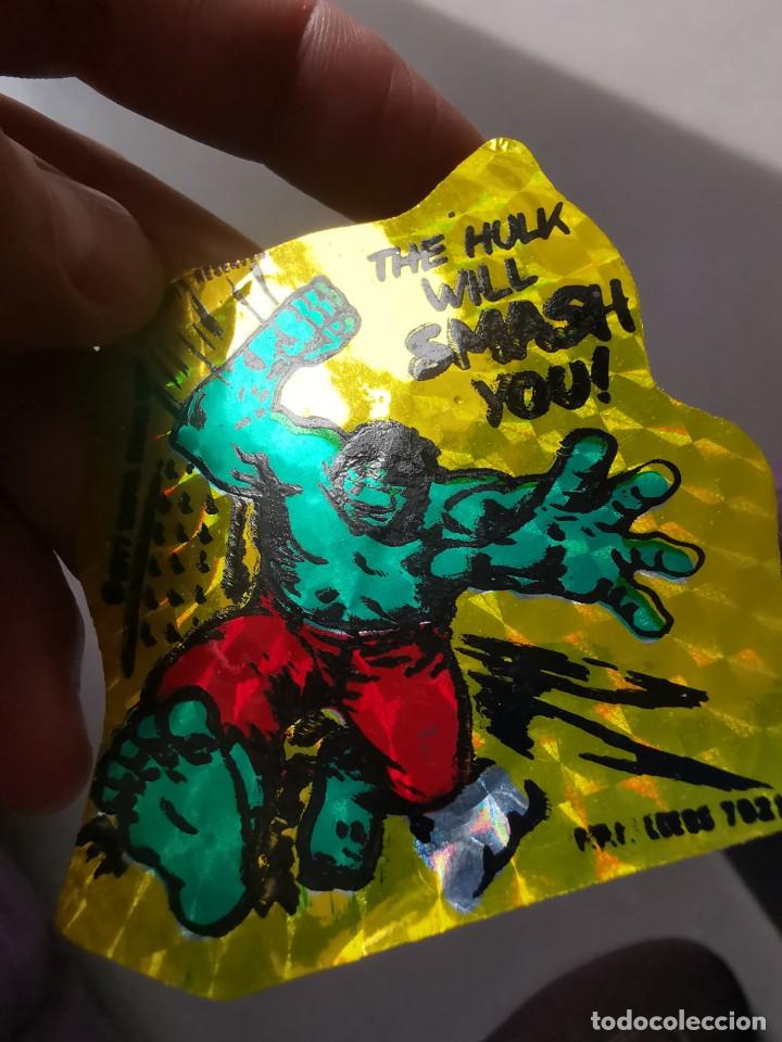 Coleccionismo cromos antiguos: CROMO HOLOGR&Aacute;FICO INCRE&Iacute;BLE HULK MARVEL COMICS 1979 - Foto 3