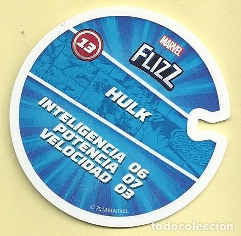Coleccionismo cromos antiguos: TAZO N&ordm;13 HULK MARVEL FLIZZ CARREFOUR 2018 - Foto 2