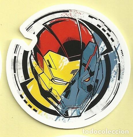 Coleccionismo cromos antiguos: TAZO N&ordm;14 IRON MAN VS ULTR&Oacute;N MARVEL FLIZZ CARREFOUR 2018