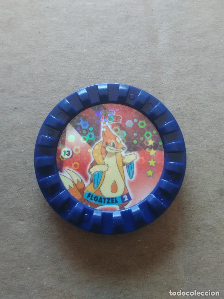 Coleccionismo cromos antiguos: N&ordm; 13 FLOATZEL 2 - TIPO TAZO DE PL&Aacute;STICO POKEMON ROKS - Foto 1