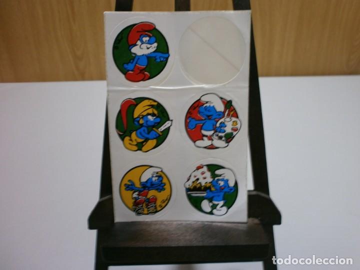 Coleccionismo cromos antiguos: lote de cromos pitufos de peyo pegatinas - Foto 1