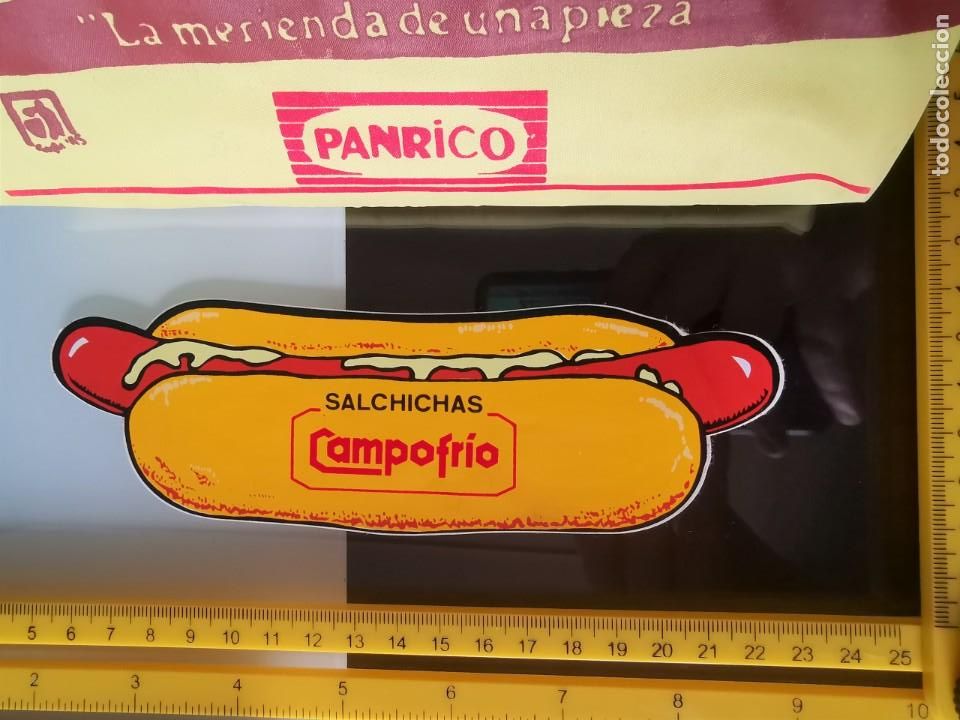 Coleccionismo cromos antiguos: CROMO PEGATINA PUBLICIDAD MARCAS - CAMPOFR&Iacute;O SALCHICHAS HOT DOG