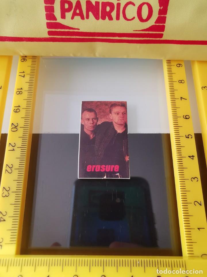 Coleccionismo Cromos antiguos: MINI CROMO PEGATINA REVISTA SUPER POP M&Uacute;SICA - ERASURE
