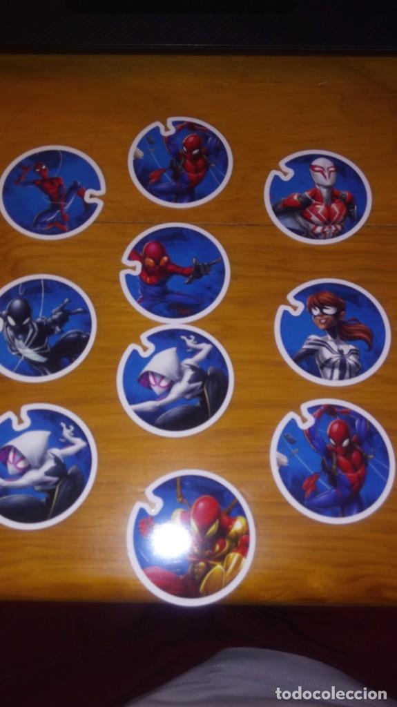 Coleccionismo cromos antiguos: Tazos Spider-man Carrefour Lote Marvel - Foto 2
