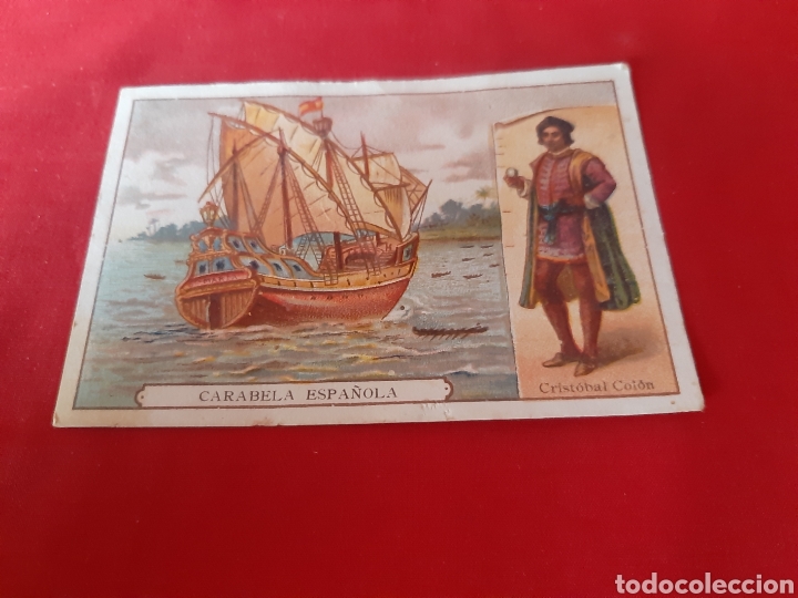 Coleccionismo Cromos antiguos: Villajoyosa Alicante hijo de Marcos Toda Crist&oacute;bal Col&oacute;n carabelas espa&ntilde;ola n&uacute;mero 10