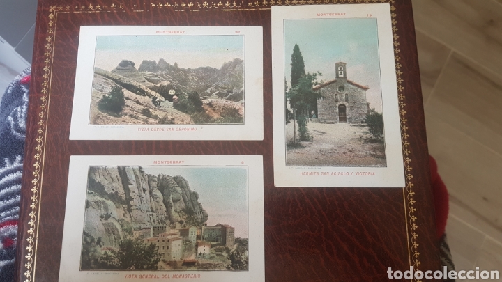 Coleccionismo cromos antiguos: 3 cromos Montserrat chocolates A. Sol&eacute; y Alsina - Foto 1