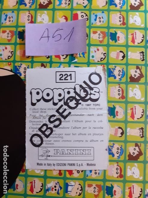 Coleccionismo cromos antiguos: popples panini n 221 Sin Pegar cromo obsequio - Foto 2