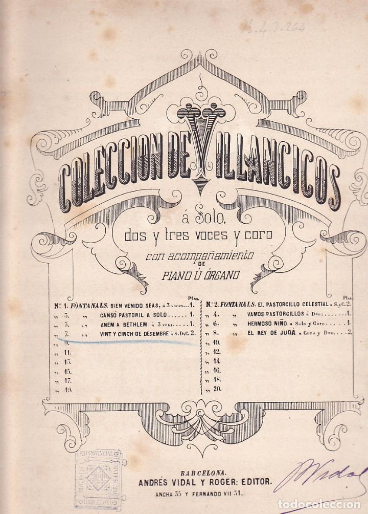 Collezionismo Figurine antiche: ANTIGUA PARTITURA COLECCION DE VILLANCICOS 25 DE DECEMBRE MAESTRO N. FONTANALS