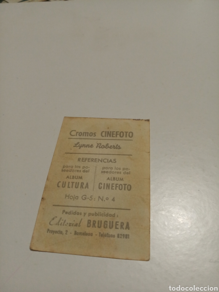 Coleccionismo cromos antiguos: Cromos cineforo Lynne Roberts - Foto 2