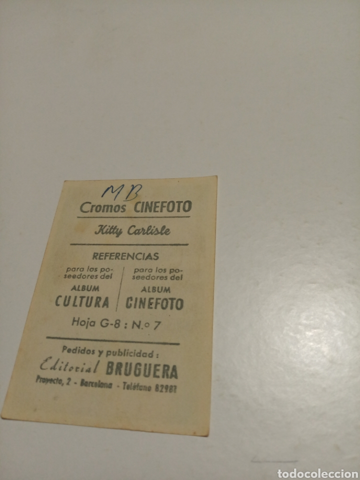 Coleccionismo cromos antiguos: Kitty Carlisle cromos cinefoto - Foto 2