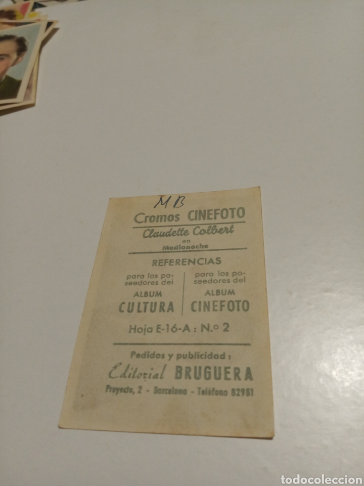 Coleccionismo cromos antiguos: Claudette Colbert cromos cine - Foto 2