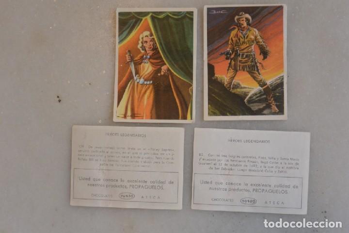 Coleccionismo cromos antiguos: LOTE 10 CROMOS HEROES LEGENDARIO, CHOCOLATES HUESO, SE VENDEN SUELTOS 1 EURO/UNIDAD