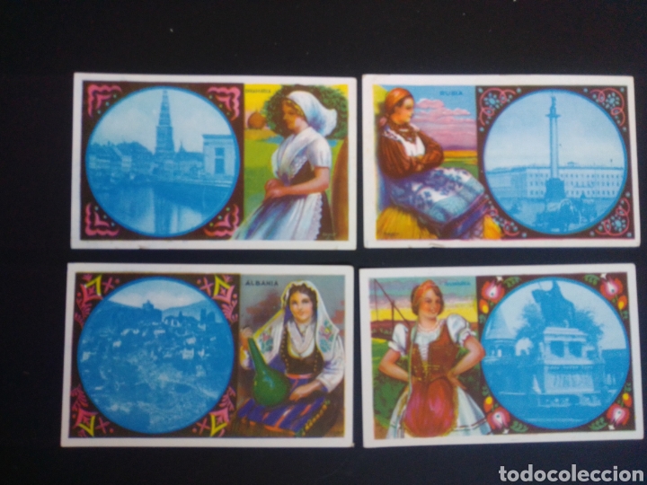 Collezionismo Figurine antiche: LOTE DE 9 CROMOS ANTIGUOS. VESTIDOS T&Iacute;PICOS DE EUROPA. PUBLICIDAD CASA CATAL&Aacute;N. VALENCIA.