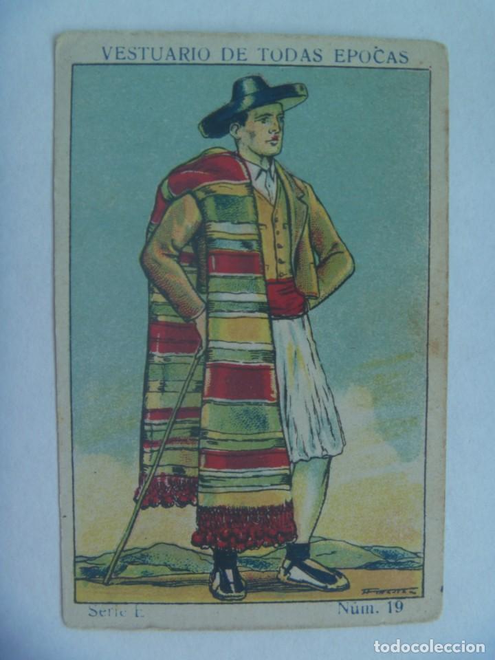 Coleccionismo cromos antiguos: CHOCOLATE JUNCOSA - CROMO VESTUARIO DE TODAS EPOCAS: TRAJE VALENCIA . BARCELONA