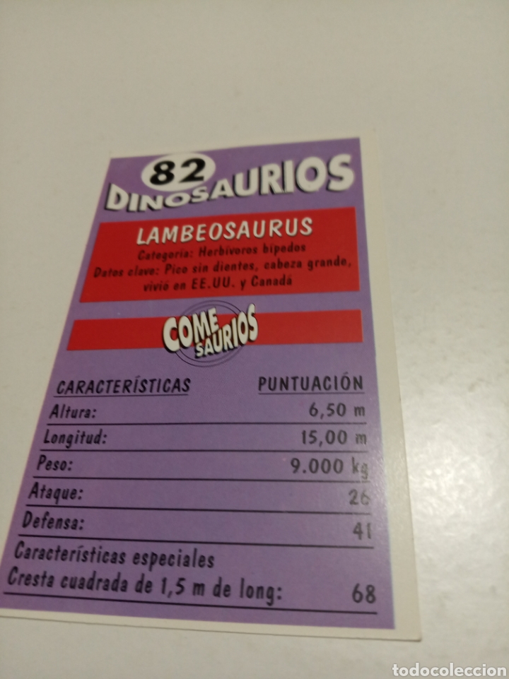 Coleccionismo cromos antiguos: Cromo dinosaurios - Foto 2