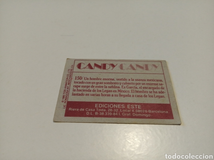 Coleccionismo cromos antiguos: Candy Candy n150 - Foto 2