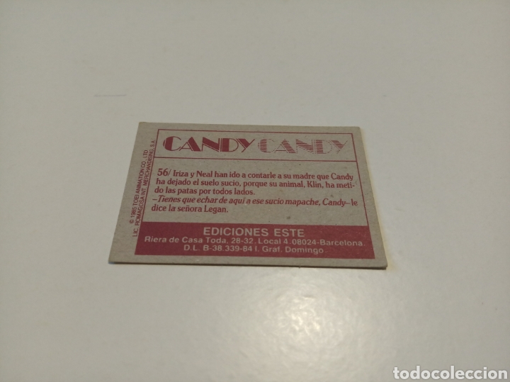 Coleccionismo cromos antiguos: Candy Candy n56 - Foto 2