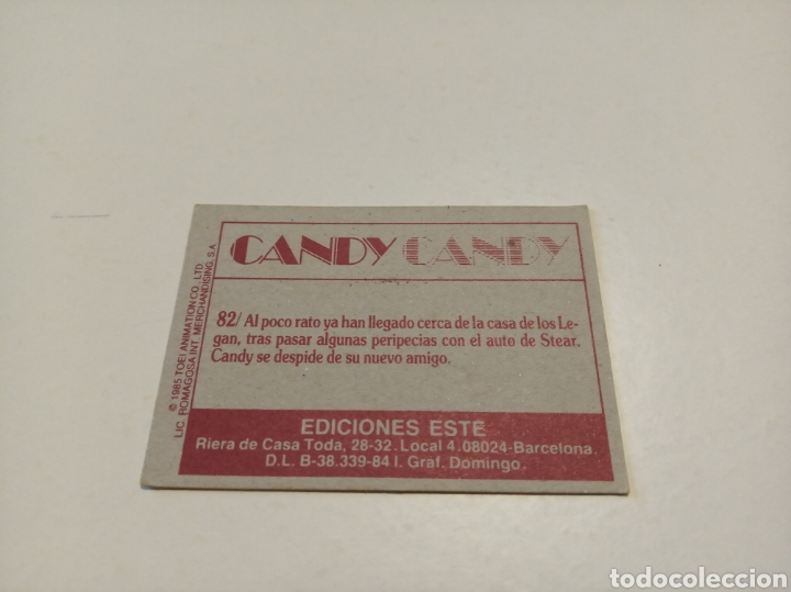 Coleccionismo cromos antiguos: Candy Candy N 82 - Foto 2