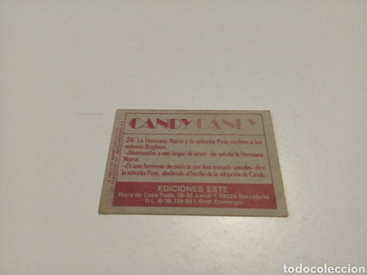 Coleccionismo cromos antiguos: Candy Candy N 24 - Foto 2