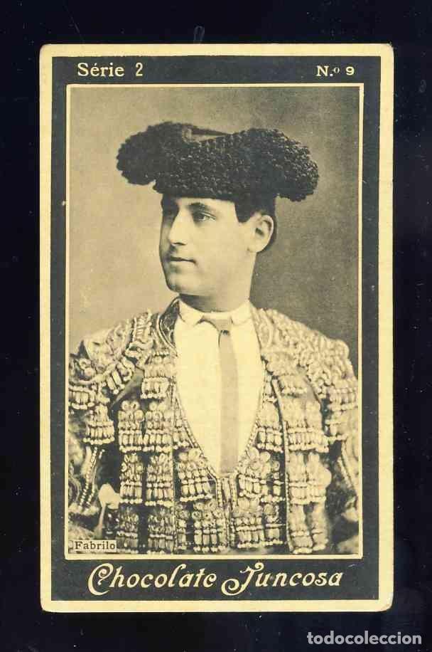 Coleccionismo cromos antiguos: Cromo de TOROS de Chocolates Juncosa: FABRILO (Serie 2 num.9) - Foto 1